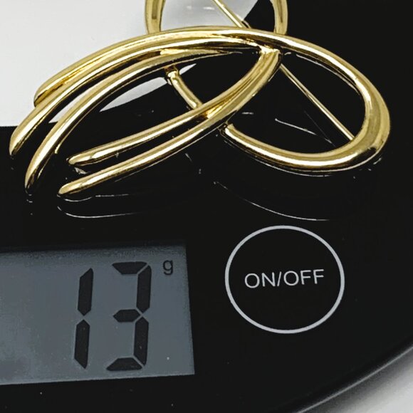 Crown Trifari Gold Tone Bow Brooch - Picture 5 of 5